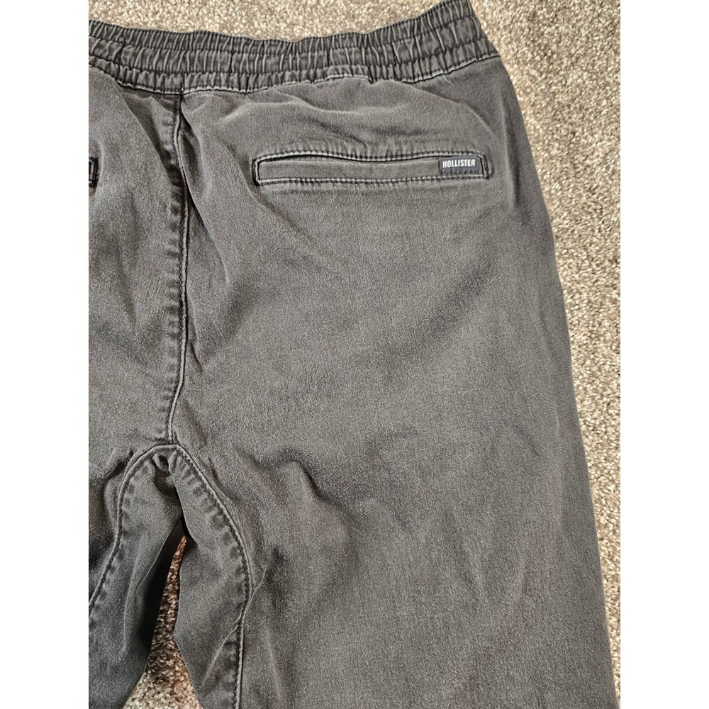 Hollister Advanced Stretch Skinny Jogger Mens Medium Washed Black Gray Pants - Picture 15 of 16